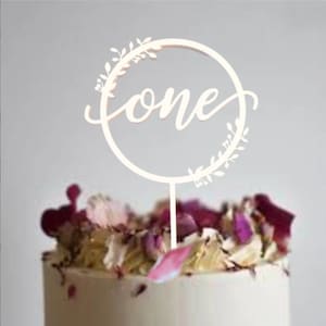 First Birthday Cake Topper, Wildflower 1st Birthday Cake Topper Cake Smash Floral Cake Pick, One Cake Topper First Birthday Cake Balloons