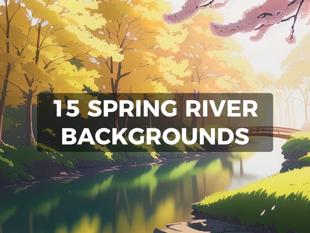 15 Spring River Background Asset Pack // Visual Novel V-tuber - Etsy