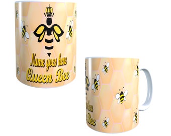 Queen Bee Personalised Honeycomb Mug Gift