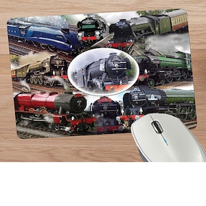 Classic iconic Steam Locomotive Trains Mouse Mat Gift