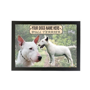 Presente com imagem emoldurada de raça de cachorro personalizada Bull Terrier