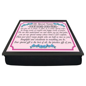 My Special Nanny Personalised Poem Lap Tray Gift