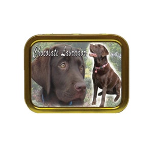 Chocolate Labrador Retriever Dog Breed Tobacco Storage Tin & Products
