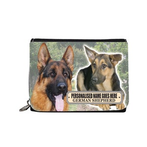 German Shepherd Alsatian Personalised Dog Breed Gift Purse