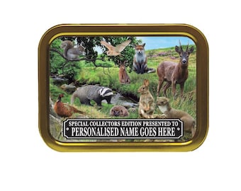 British Countryside Wildlife Animals Personalised Tobacco Storage Tin & Products