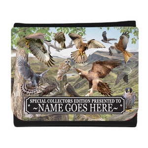Presente de carteira personalizada British Birds Of Prey