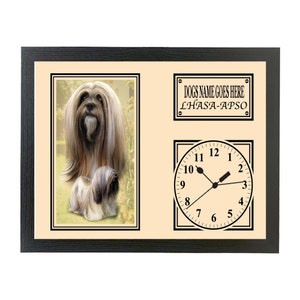 Lhasa Apso Reloj de regalo de raza de perro personalizado