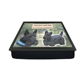 Bandeja para colo de raça de cachorro Scottish Terrier personalizada para presente