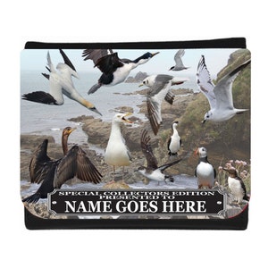 Cadeau portefeuille personnalisé Oiseaux côtiers