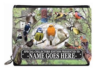 British Garden Birds Personalised Purse Gift