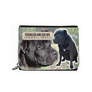 Bolsa de presente personalizada da raça de cachorro Black Staffordshire Bull Terrier