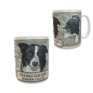 Border Collie Personalised Dog Breed Gift Mug