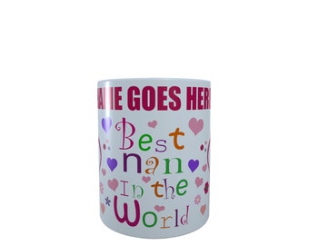 La mejor nana del mundo Taza de regalo de cerámica personalizada