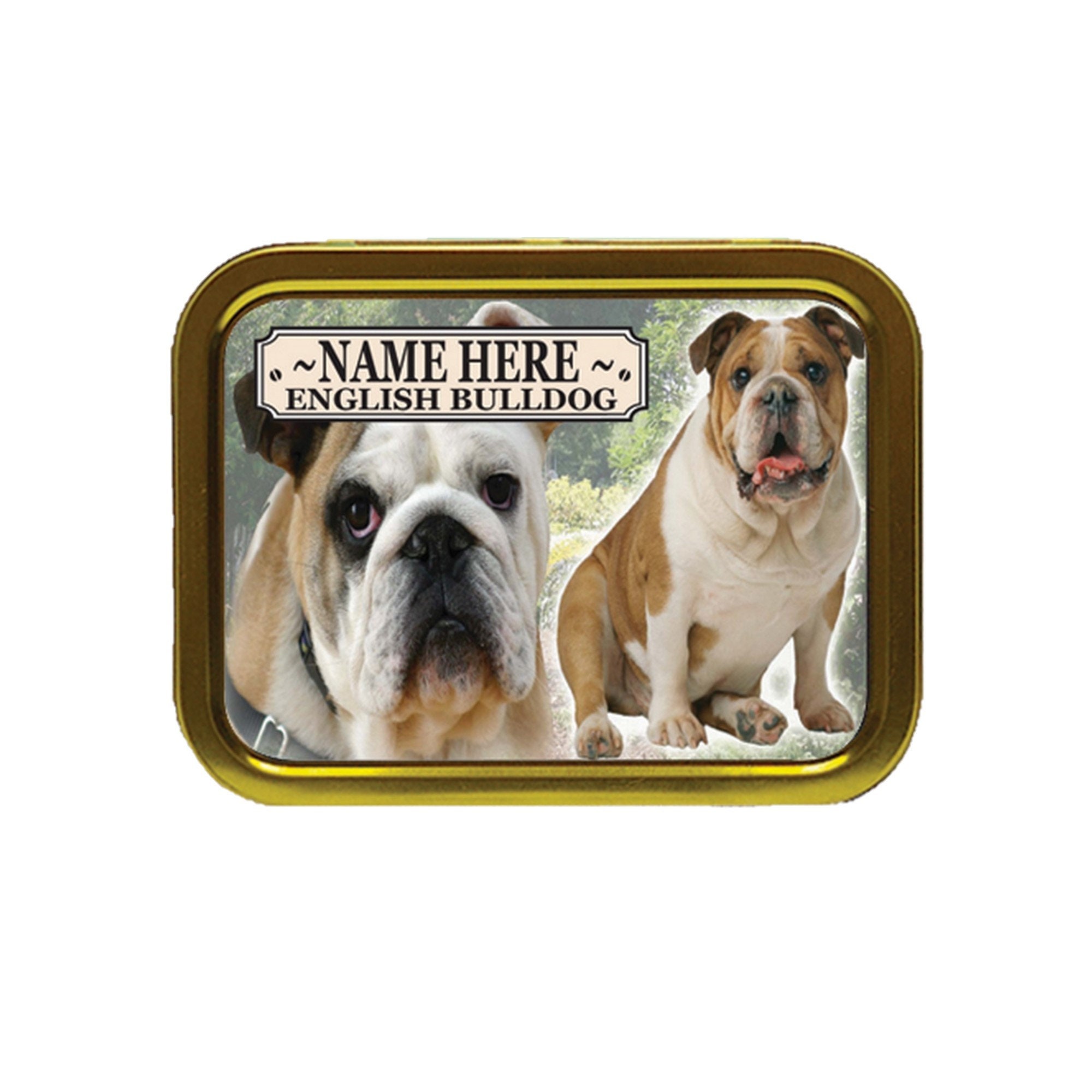 bulldog tobacco tin English Bulldog Dog Breed Personalised Tobacco Storage Tin & Products