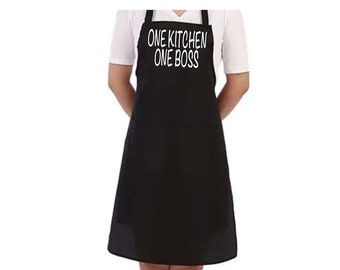 One Kitchen One Boss Apron Gift Present Barbeque