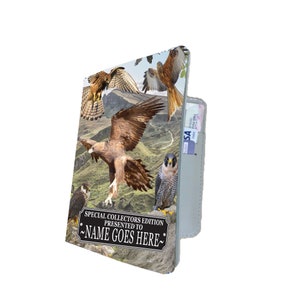 British Bird of Prey Personalised Travel Passport Case Holder Gift