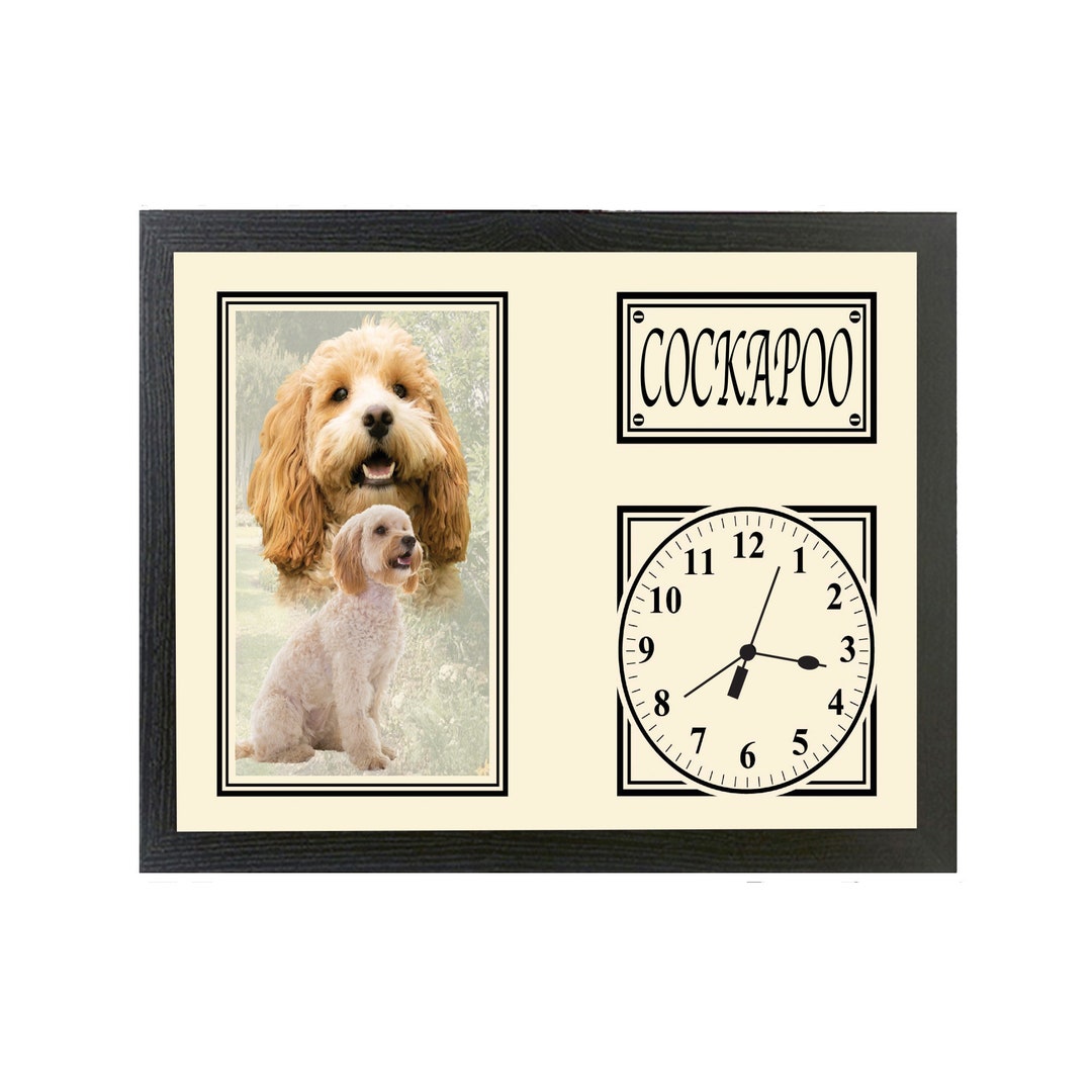Cockapoo Dog Breed Gift Clock Etsy