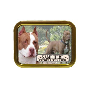 Pitbull Terrier Personalised Tobacco Storage Tin & Products
