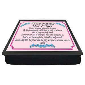 The Lord&#39;s Prayer Personalised Poem Lap Tray Gift