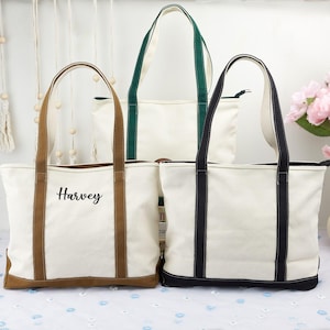Personalized Mini Canvas Boat Tote Bag, Customized Bag
