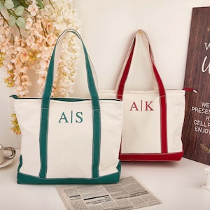 Personalisierte Tasche, gestickte Initialen Tasche, Braut Tote, Junggesellinnenabschied Geschenk, Brautparty Geschenk, einzigartiges Geschenk für Sie, Mutter & Brautparty