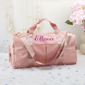 Sac de sport personnalisé, Cadeaux pour elle, Sac de sport de yoga brodé, Sac de week-end personnalisé, Sac de voyage, Sac de sport initial, Sac d'hôpital