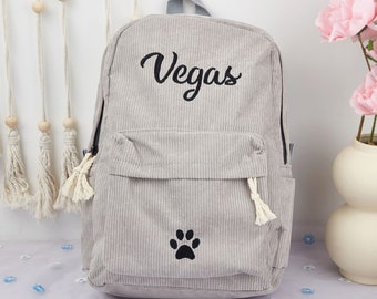 Mochila de pana, mochila infantil bordada, mochila personalizada, mochila escolar para niños, regreso a clases, mochila de pana para niños, regalos para niños