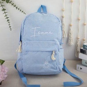 Schulbedarf, personalisierter Cordrucksack, Kindergeschenke, Schultasche Custom, Mädchenrucksack, Vorschulrucksack, Geburtstagsgeschenk