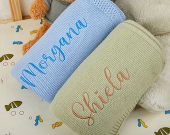 Personalized embroidered baby blanket，Baby gift, New product discounts，Newborn gift，Kids Blanket, Custom Gift,Couple Blanket