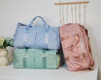 Personalized Name Duffel Bag, Monogrammed Travel Bags, Honeymoon Bag, Duffel Bag, Monogrammed Weekender Bags, Baby Bag, Hospital Bag