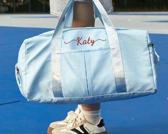 Personalized Duffle Bag, gifts for her,Embroidered Yoga Duffle Bag,Custom Weekender Bag, Initial Gym Bag, Hospital Bag, Travel Bag