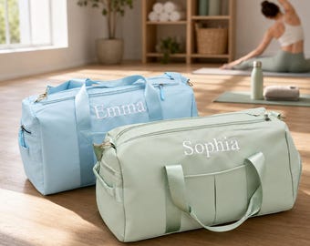 Personalized Embroidered Name Duffel Bag,Custom Travel Gym Overnight Bag,Monogrammed Bag,Weekender Travel Bag,Bridesmaid Proposal Gift