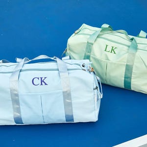 Personalized Initial Duffel Bag,Custom Monogram Duffel Bag,Perfect Gift for Her, Workout Accessory，Monogrammed Weekender Bags
