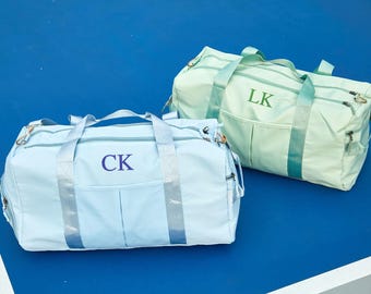Personalized Initial Duffel Bag,Custom Monogram Duffel Bag,Perfect Gift for Her, Workout Accessory，Monogrammed Weekender Bags