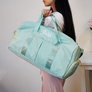 Sacs à bagages personnalisés brodés, Sacs de week-end avec prénom personnalisés, Sacs de sport Initiales, Sacs d'hôpital, Sacs de bagages à main, Sacs de court voyage
