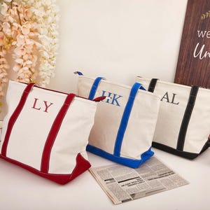 Custom Tote Bag, Bridesmaid GiftsTote Bag, Embroidered Canvas Tote Bag with Initials, Bridal Shower, Personalized Gifts, Bachelorette Gifts