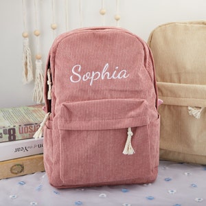 Personalisierte Kinder Canvas Rucksack-Embroidered Kleinkind Rucksack-Kinder Schultasche-Monogramm Kleinkind Rucksäcke-Vorschule Buch Tasche-Kinder Geschenke