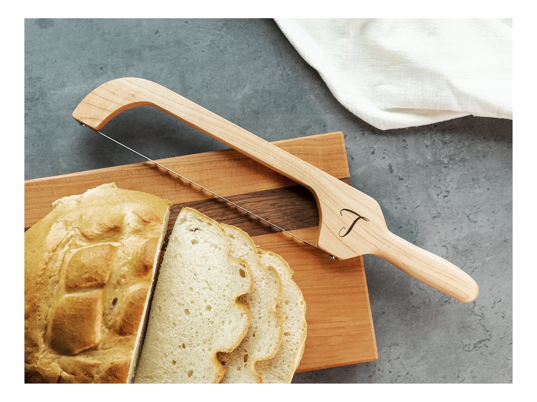 Personalized Bread Bow Knife Handmade Wooden Bread Knife Fiddle Bow