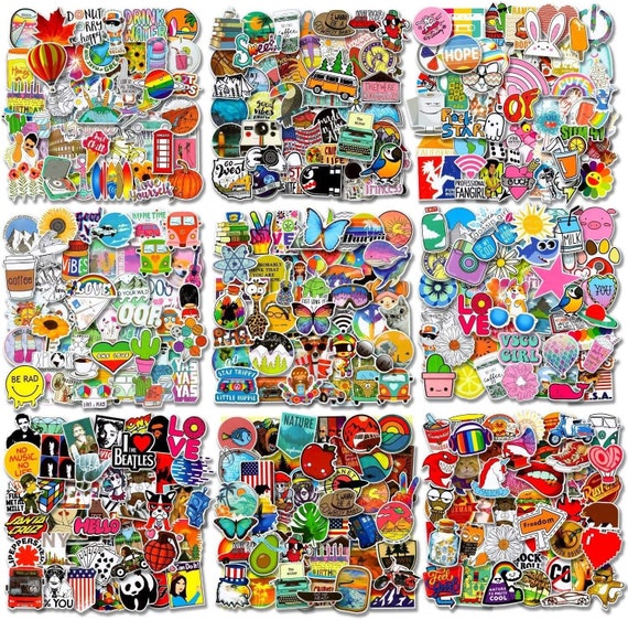 600PCS Water Bottle Stickers for Kids, Vinyl Stickers for Teens  Adults,Waterproof Stickers for Water Bottles Laptop Skateboard,Cute  Stickers for