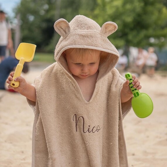 Bath Poncho Towel Hooded Baby Poncho Organic Cotton Changing Robe Swimming Towel for Kids Baby Beach Ideas Etsy Ireland