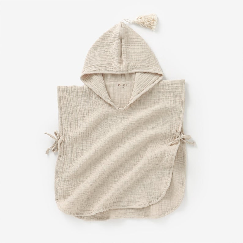 JBørn - Organic Cotton Muslin Hooded Poncho Towel