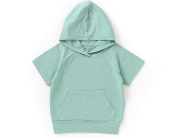 JBØRN Organic Cotton Short Sleeve Hooded Top | Personalisable