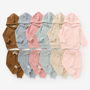 JBØRN Organic Cotton Baby Teddy Ears Hoodie & Joggers Set Personalisable zdjęcie 6