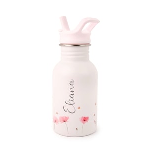 Kinderflasche aus Edelstahl, nachhaltig mit Strohhalm, perfekt für den täglichen Gebrauch