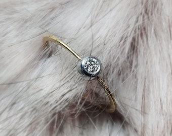18K Natural Diamond Ring, IGI Certified, Solid Gold Ring, Dainty Diamond Ring, Single Diamond ring, Thin Ring With Diamond, Band Ring
