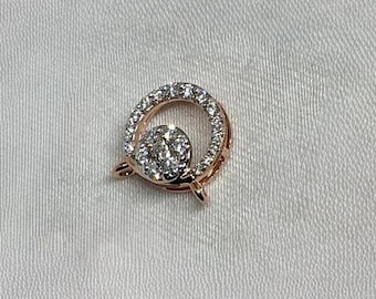 Pingente infinito de diamante em ouro maciço 18K | Colar circular em ouro legítimo | Joias delicadas em ouro amarelo | Presente para ela, mãe | Joias finas feitas à mão