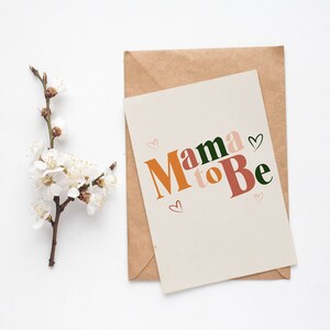 Mama to Be Card. Mother to Be Mothers Day Card. Modern Mother&#39;s Day Card. Mothers Day Gift. Printable Greeting Card. Digital Download.