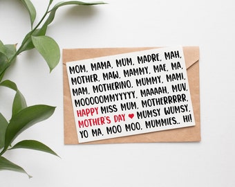 Funny Mothers Day Card. Mother's Day Card. Custom Printable Greeting Card. Funny Greeting Card. Digital Download.