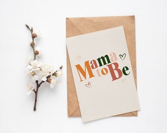 Mama to Be Card. Mother to Be Mothers Day Card. Modern Mother's Day Card. Mothers Day Gift. Printable Greeting Card. Digital Download.