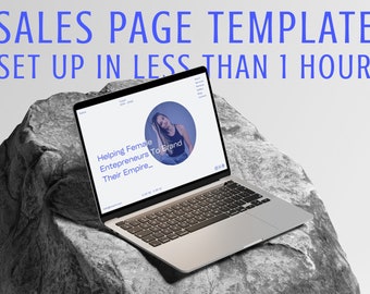 Canva Sales Page Template, Coaching Course Sales Page, Sales Page Web Template, Editable Sales Page, Canva Website Template